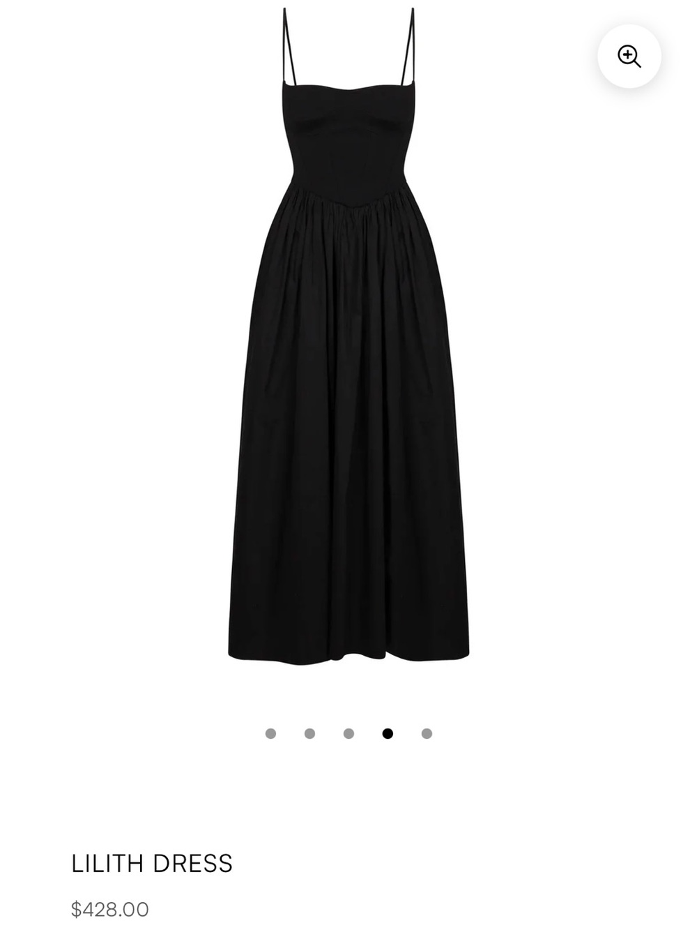 Lilith Black Maxi Dress with Spaghetti Straps